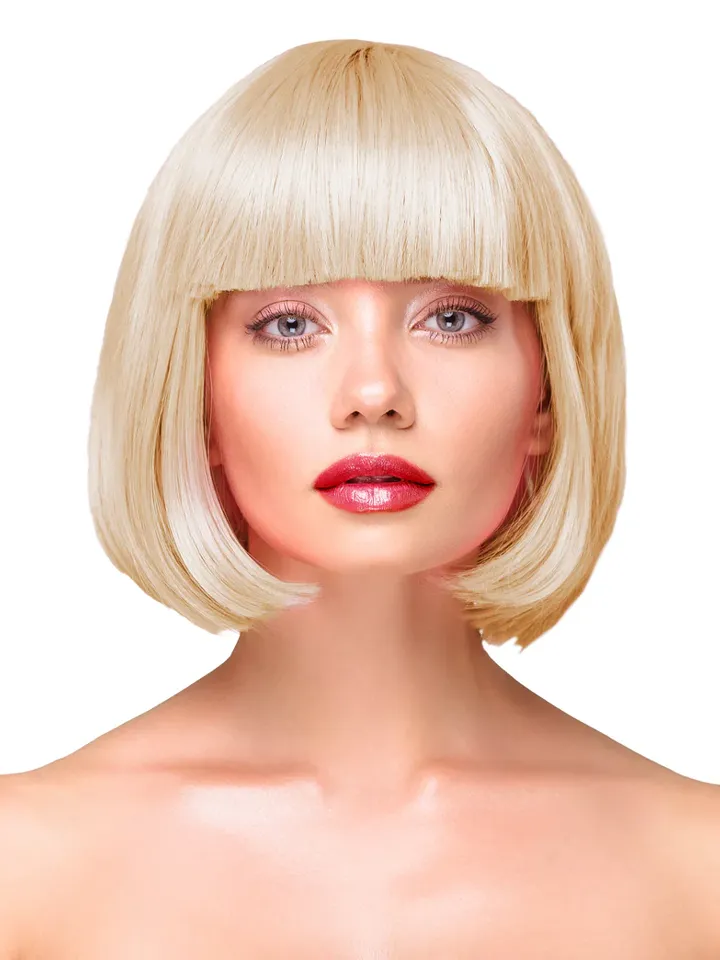 Party Wig Short Straight Blonde Hair - Wig 1 [full]