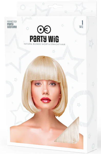 Party Wig Short Straight Blonde Hair - Wig 2