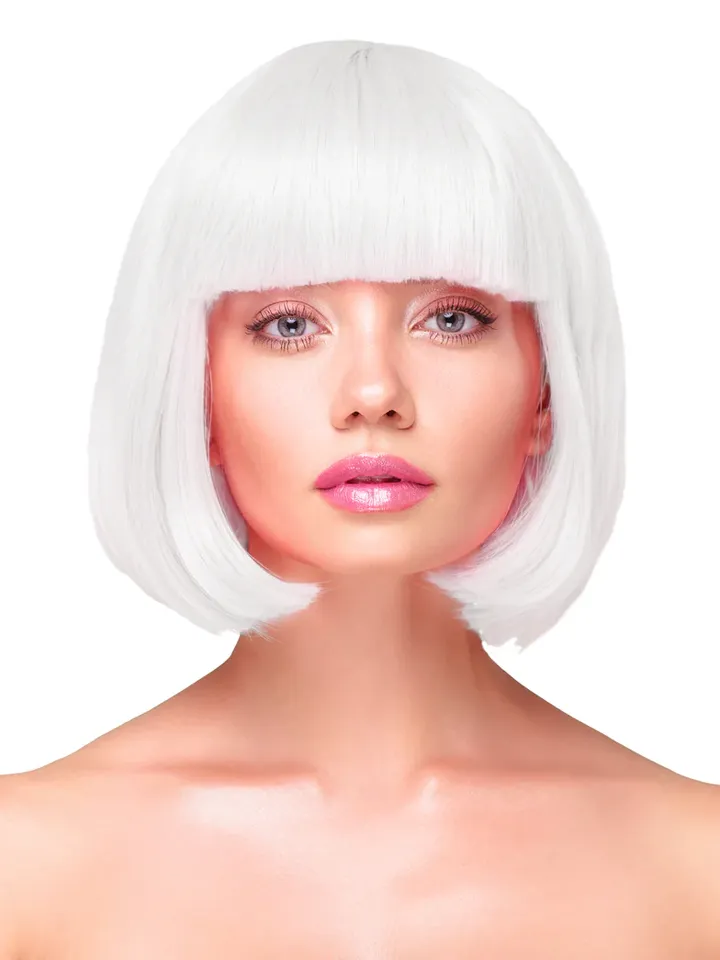 Party Wig Short Straight White Hair - Wig 1 [full]