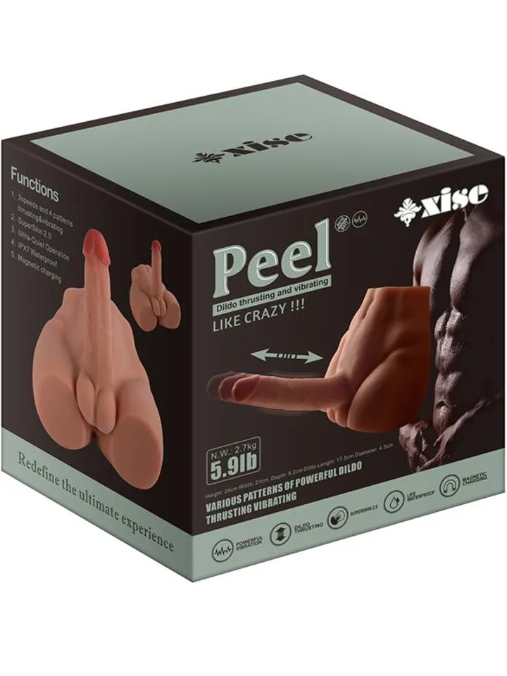 Peel Thrusting & Vibrating Dildo - Sex doll 1