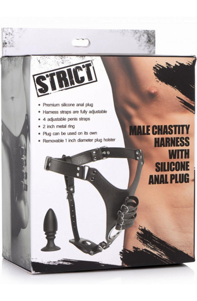 Penis Chastity Belt With Silicone Anal Plug - Keuschheitsgürtel 3