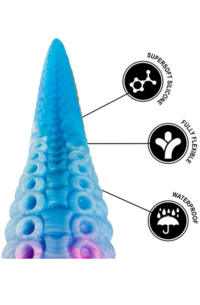 Phorcys Blue Tentacle Dildo 17 cm - Drachen-Dildo 6