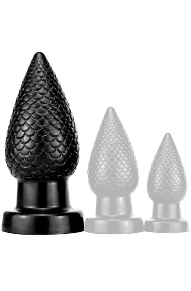 PineCock Plug Black Large - Extra dicker Analplug 1