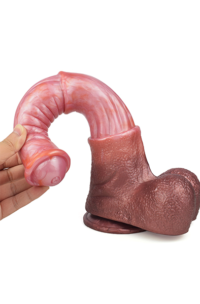 Pink Alien Big Jumpy Dildo 35 cm - Drachen-Dildo 5