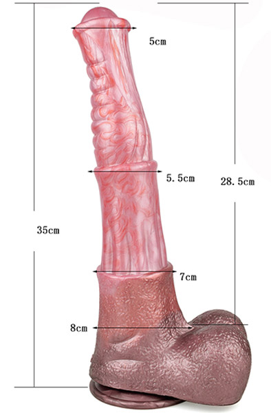 Pink Alien Big Jumpy Dildo 35 cm - Drachen-Dildo 8