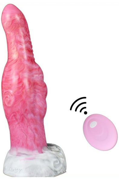 Pink Alien Faelight Vibrating Dildo 22 cm - Drachen-Dildo 1