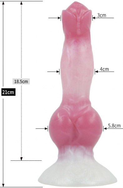 Pink Alien Sobak Monster Dildo 21 cm - Monster-Dildo 2