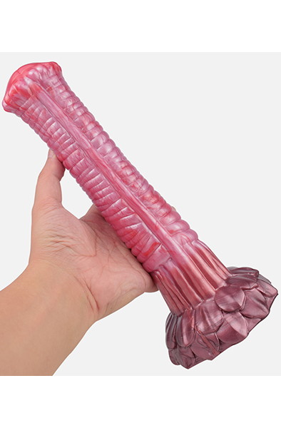 Pink Alien Tork Metallic Dildo 27 cm - Drachen-Dildo 4