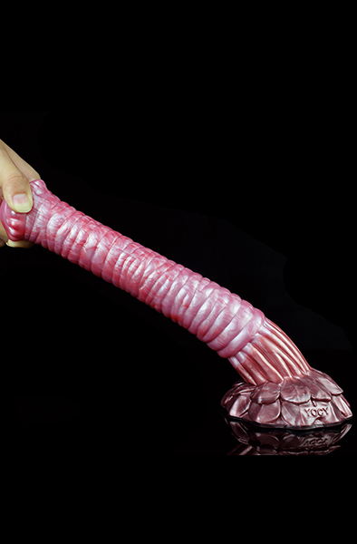 Pink Alien Tork Metallic Dildo 27 cm - Drachen-Dildo 5