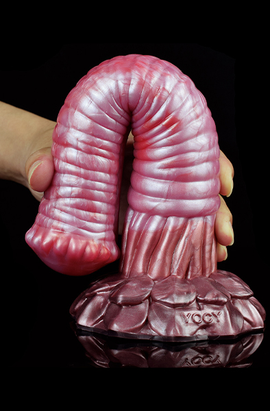 Pink Alien Tork Metallic Dildo 27 cm - Drachen-Dildo 6