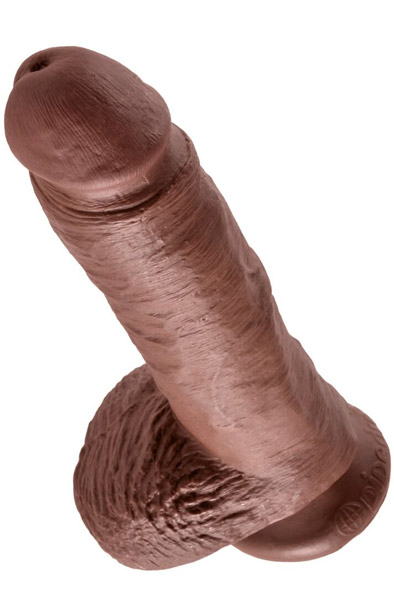 Pipedream Cock With Balls Brown 22,5 cm - Realistischer Dildo 3