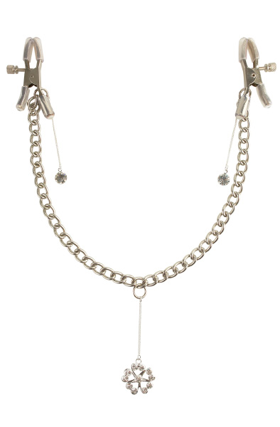 Pipedream Crystal Nipple Clamps - Brustklammern mit Kette 1
