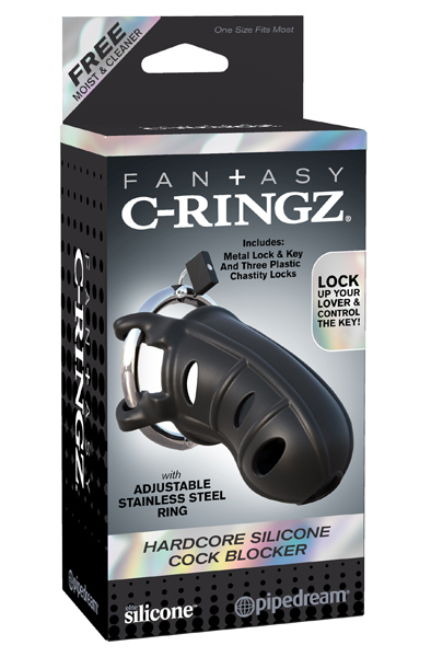 Pipedream Fantasy C-Ringz Hardcore Silicone Cock Blocker - Keuschheitskäfig 2