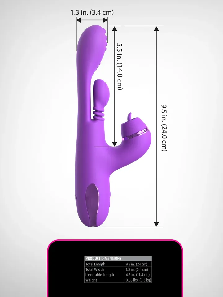 Pipedream Fantasy For Her Intimotion Pulse Pro - Rabbit vibrator with rotating tongue 4 [full]