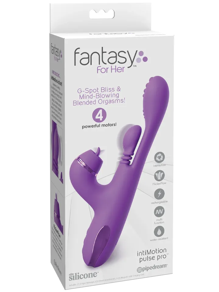 Pipedream Fantasy For Her Intimotion Pulse Pro - Rabbit vibrator with rotating tongue 6