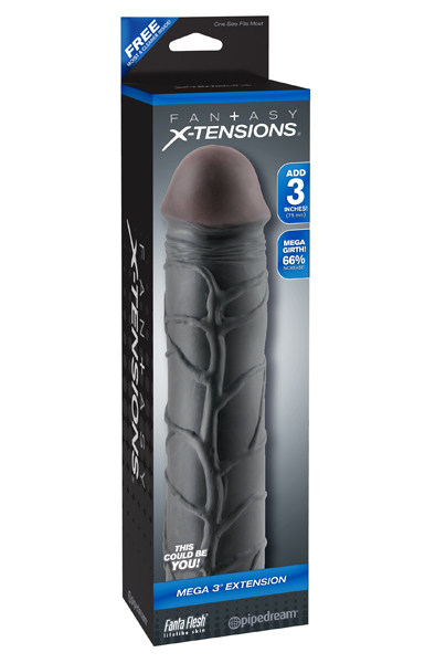 Pipedream Fantasy X-tensions Mega 3 Extension Black - Penisverlängerung/Penishülle 3