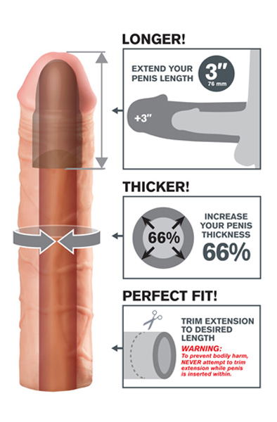 Pipedream Fantasy X-tensions Mega 3 Extension - Penisverlängerung/Penishülle 2