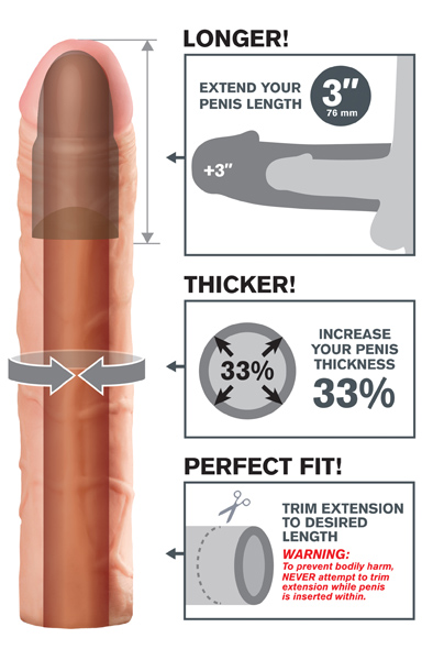 Pipedream Fantasy X-tensions Perfect 7,6cm Extension - Penisverlängerung/Penishülle 2