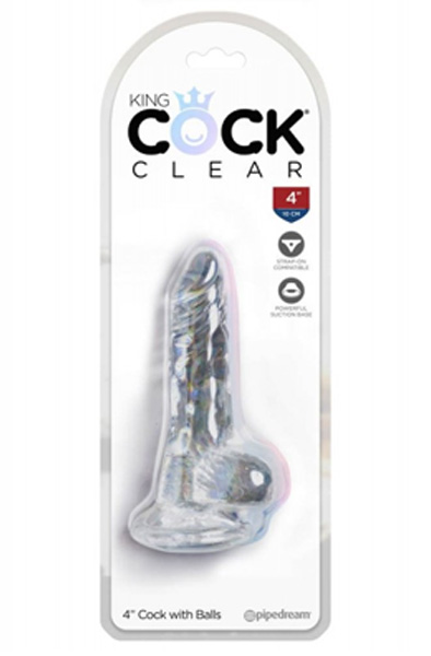 Pipedream King Cock Clear 10 cm - Small dildo 3
