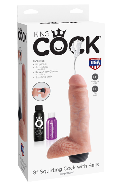 Pipedream King Cock Squirting Cock with Balls 20 cm - Spritzdildo 2