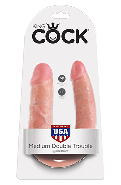 Pipedream King Cock U-Shaped Double Trouble 33,5 cm - Doppel-Dildo 2