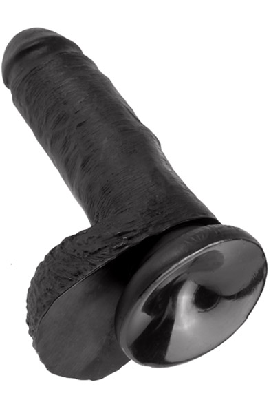 Pipedream King Cock With Balls Black 18 cm - Dildo 5