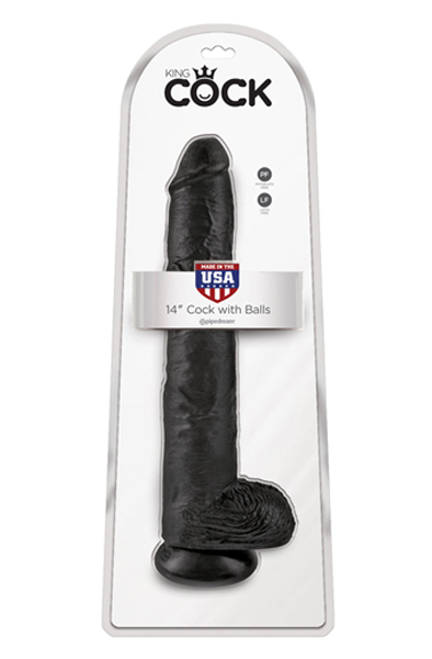 Pipedream King Cock with Balls Black 37,5cm - XL Dildo 3