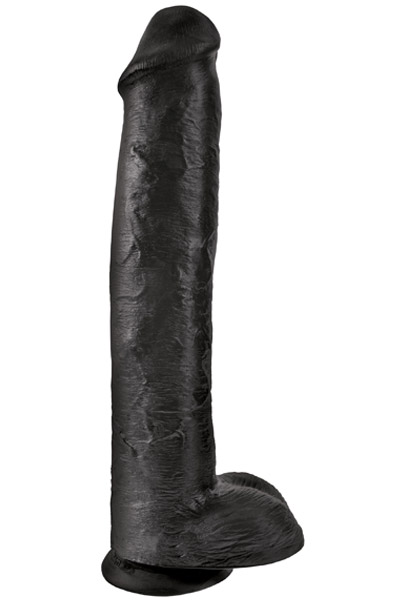 Pipedream King Cock With Balls Black 38 cm - XL Dildo 1
