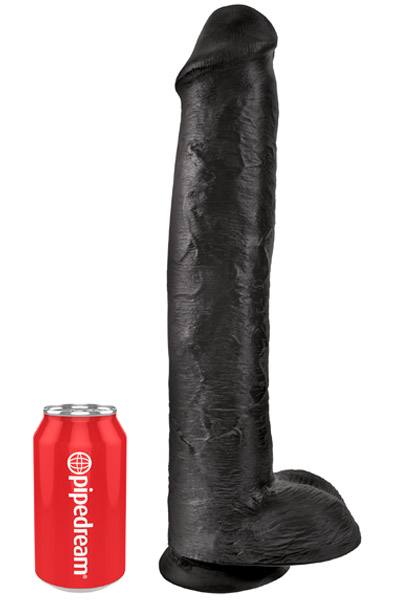 Pipedream King Cock With Balls Black 38 cm - XL Dildo 2