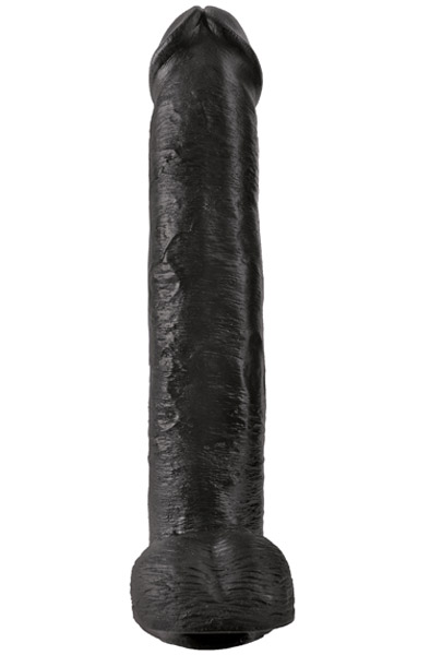 Pipedream King Cock With Balls Black 38 cm - XL Dildo 3