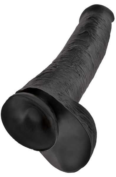 Pipedream King Cock With Balls Black 38 cm - XL Dildo 5