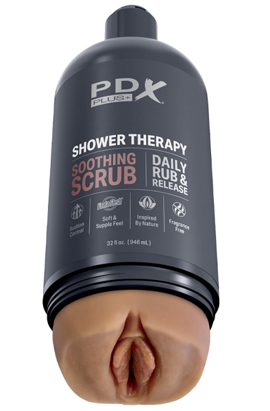 Pipedream Shower Therapy Soothing Scrub Brown - Vagina-Masturbator 2
