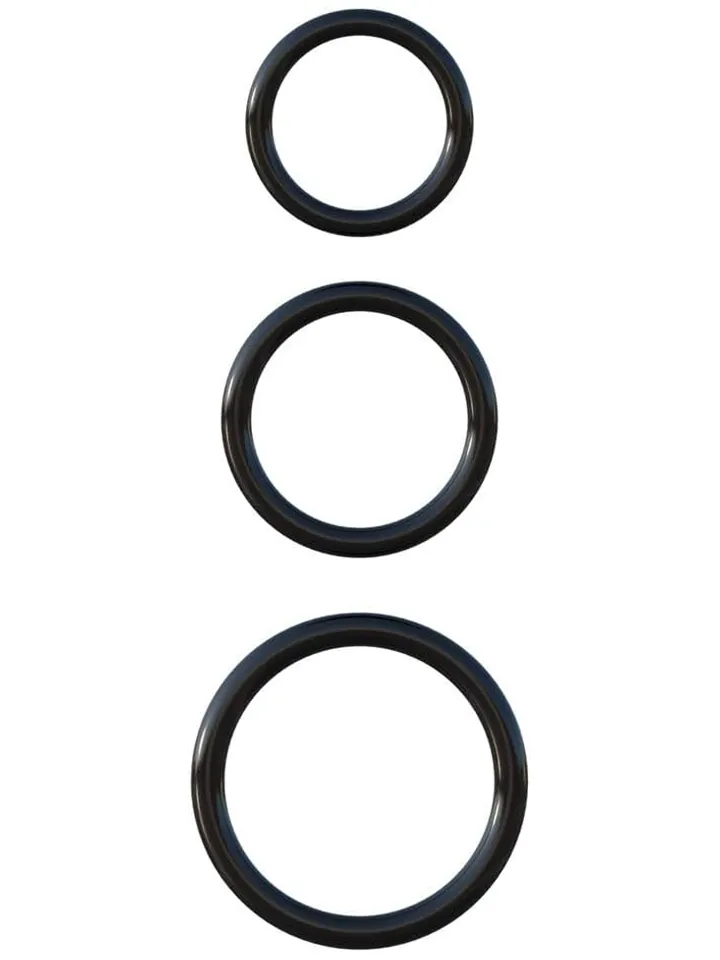 Pipedream Silicone 3-ring Stamina Set - Cock ring set 1