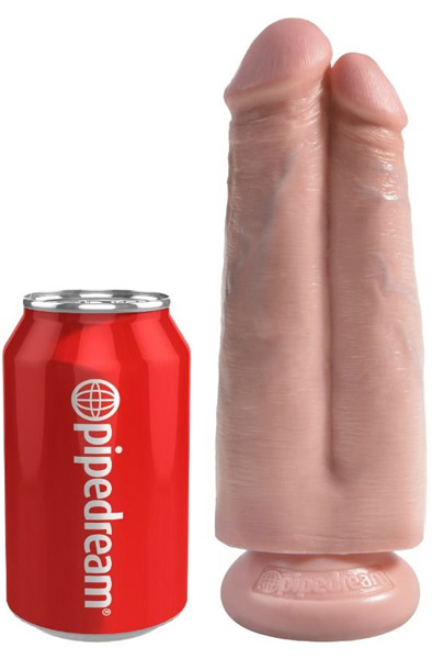 Pipedream Strap-On Two Cocks One Hole 19 cm - Umschnalldildo mit Geschirr 2