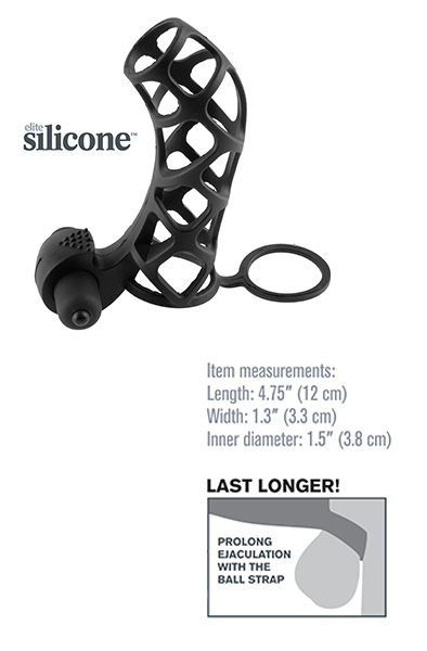 Pipedream X-tensions Extreme Silicone Power Cage - Vibrierende Penis-Manschette 2