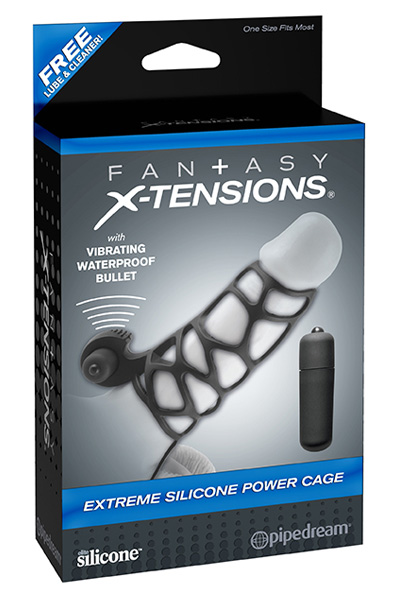 Pipedream X-tensions Extreme Silicone Power Cage - Vibrierende Penis-Manschette 3