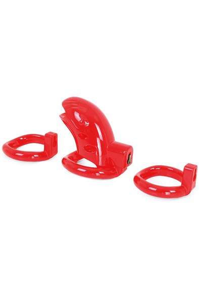 Plastic Chastity Cage Red - Keuschheitskäfig 2