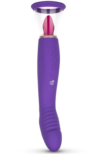 Pleasure Pump With G-Spot Vibrator Purple - Vibrator 1