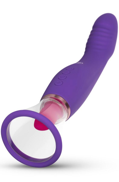 Pleasure Pump With G-Spot Vibrator Purple - Vibrator 2