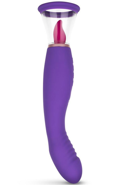 Pleasure Pump With G-Spot Vibrator Purple - Vibrator 3