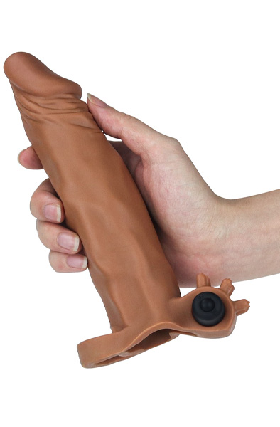 Pleasure X-Tender Vibrating Penis Sleeve - Penisverlängerung/Penishülle 4