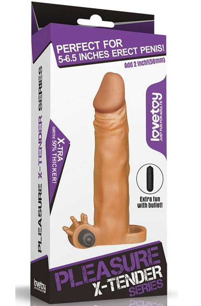 Pleasure X-Tender Vibrating Penis Sleeve - Penisverlängerung/Penishülle 5