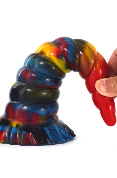 Plug Korn Multicolour 22,5 cm - Drachen-Dildo 2