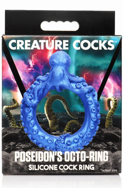 Poseidon's Octo-Ring Silicone Cock Ring Blue - Cockring 3