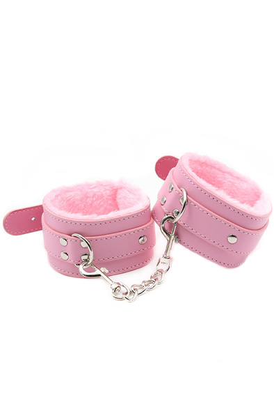 Premium Fur Lined Wrist Restraints Pink - Handschellen 1
