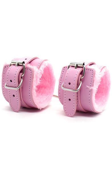 Premium Fur Lined Wrist Restraints Pink - Handschellen 2