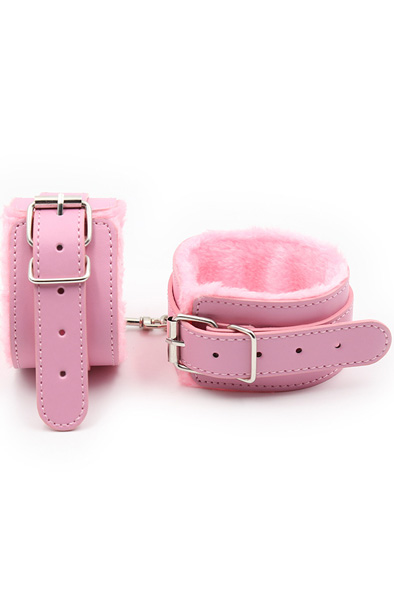 Premium Fur Lined Wrist Restraints Pink - Handschellen 3