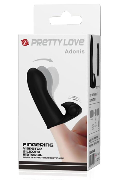 Pretty Love Adonis Finger Sleeve Vibrator Black - Finger-Vibrator 2