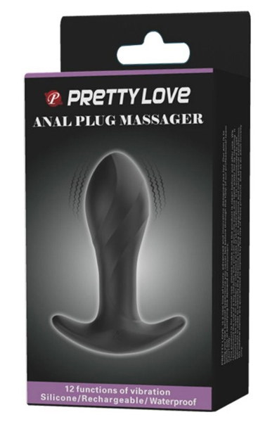 Pretty Love Anal Plug Massager Black - Vibrierender Analplug 3