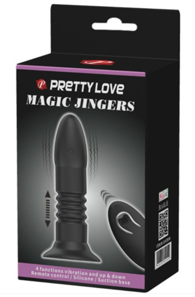 Pretty Love Magic Jingers Black - Ferngesteuerter Analplug 2